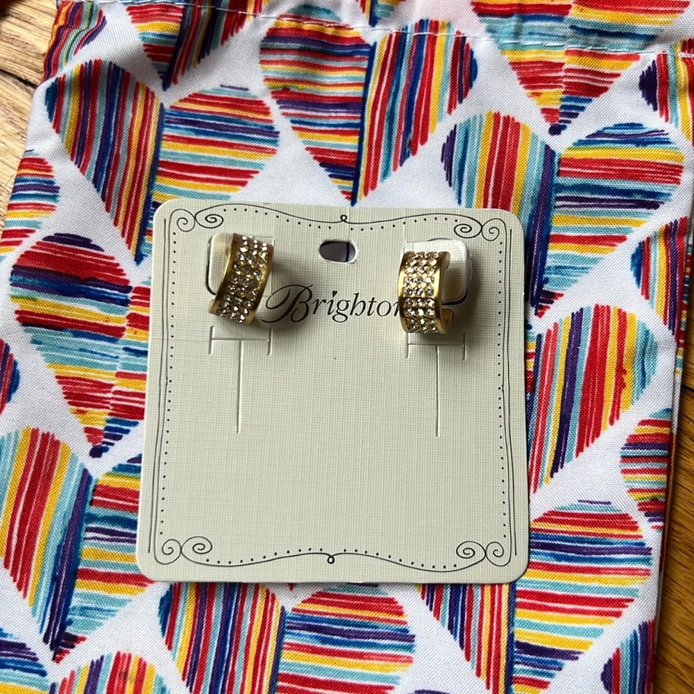 Brighton Gold and Silver Crystal Earrings